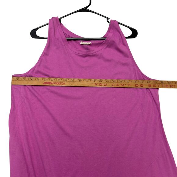 Fairycore Magenta Swing Dress Lace Hem LOGO‎ by Lori Goldstein Size L - Picture 6 of 9